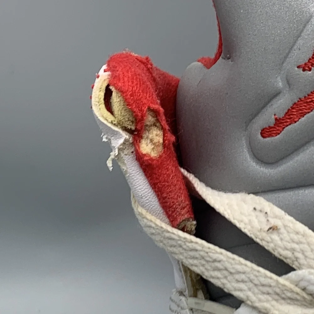 Air Jordan 5 Retro White / Fire Red -Black Size 13